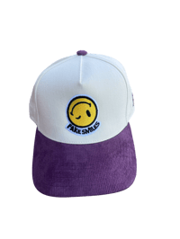 Image 1 of White and a purple SnapBack  corduroy brim 