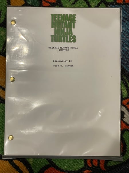 Image of TMNT Movie Script 