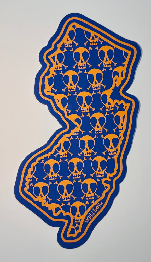 Image of NJ Blue and Orange Sticker