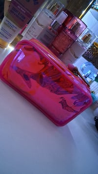 Image 2 of HOLOGRAPHIC Pink Cosmetics Travel Bag 