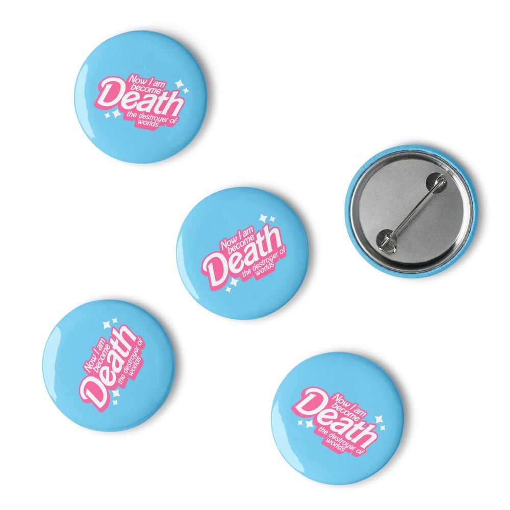 Image of Become Death set of 5 pin buttons
