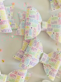 Image 2 of Mini happy birthday bow 
