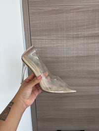clear heels (sz 8)