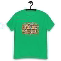 Image 12 of Unisex classic tee, Nurse Retro T-Shirt | Vintage Floral Nurse Graphic Tee