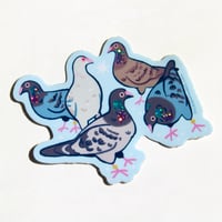 Image 1 of Sparkly Pigeons 3.5” Sticker