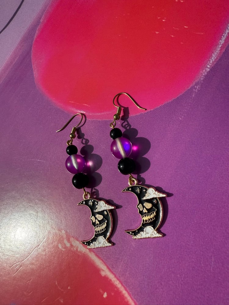 Image of Spooky moon earrings ๐๐โจ