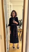 BLACK VELVET KAFTAN WITH CUFFS