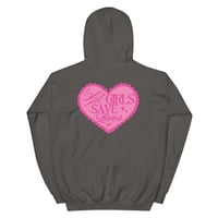 Image 20 of HOT GIRLS HAVE HEART HOODIE - HOT PINK