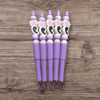 Purple Lotus Semicolon Pen 