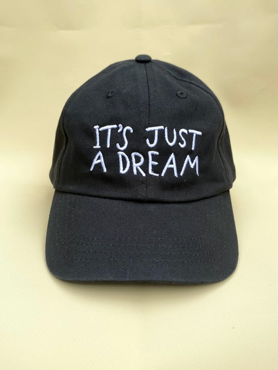 Image of IT'S JUST A DREAM EMBROIDERED CAP - BLACK