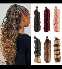 Image 2 of 18 Inch French Curly Braiding Hair 8 Packs  Synthetic French Curls for women 18Inch (Pack of 8))