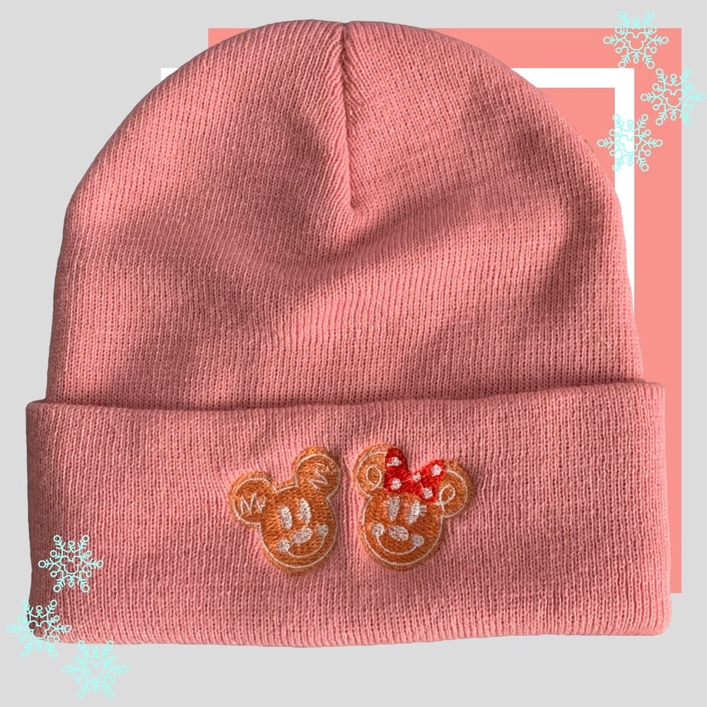 Mickey and Minnie Gingerbread Beanie Hat