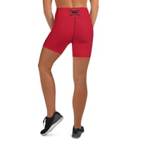 Image 2 of BOSSFITTED Red and Black Yoga Shorts