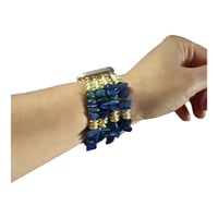 Image 1 of Lapis & Gold Apple Watchband