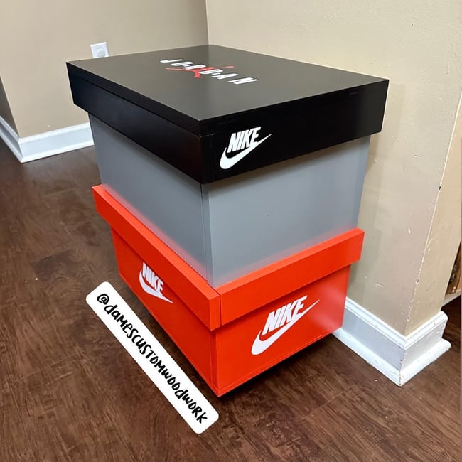 Stacked Shoebox Nightstand / End Table | Dame's Custom Woodwork