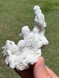Image 5 of Quartz Stalagmite Coated With Aragonite & Clear Rhombohedral Calcite #2544