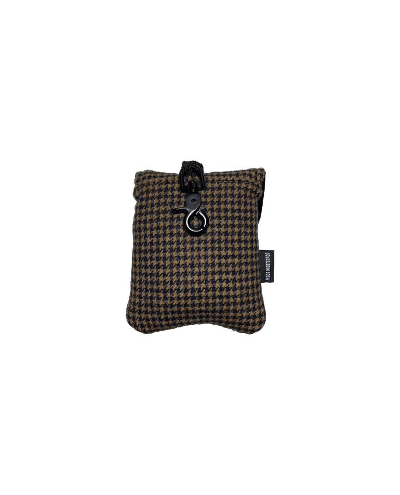 Brown Houndstooth Wool Range Finder Pouch