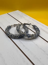 Image 2 of Light Blue Glass Hoops 