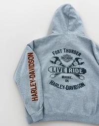 Image 3 of VTG Y2K Harley Davidson Hoodie Sz XXL
