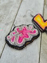 Image 3 of Neon Lightning Cloud earrings 