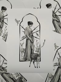 Print - Forest Lady - Graphite A3