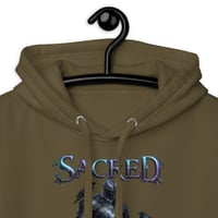 Image 9 of Unisex Hoodie, Sacred Savage Ravens & Knight Gothic Hoodie