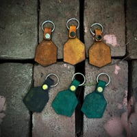 Image 2 of Leather Hexogonal Keychain- large 