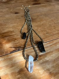 Image 2 of *new* PYRITE + QUARTZ necklace