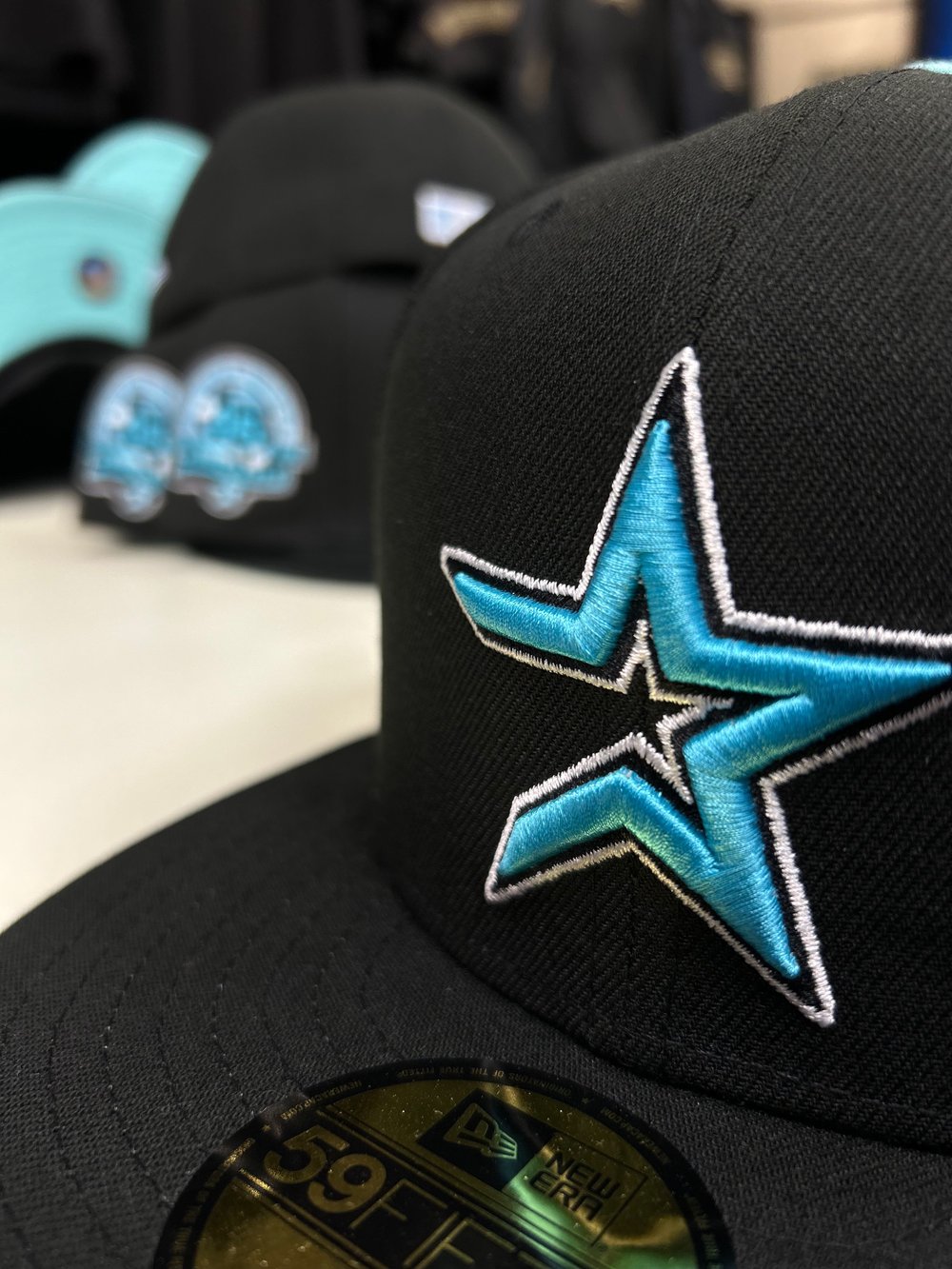 New Era 5950 Black - Teal  45th anniversary 