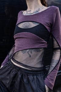 Image 4 of LIMA longsleeve, purple/mesh