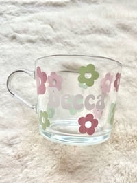 Image 1 of Pastel Flowers Glass Mug