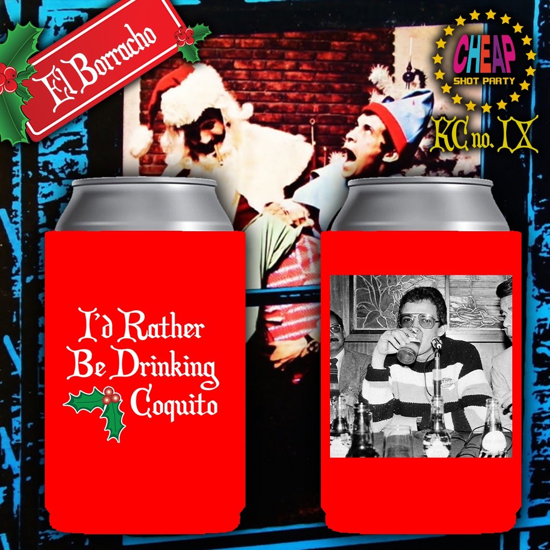 Image of "El Borracho" Koozie/Mask Bundle (CHEAP SHOT PARTY KOOZIE CLUB 2020 RELEASE #10)
