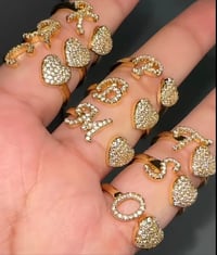 Image 2 of Heart bling inital rings