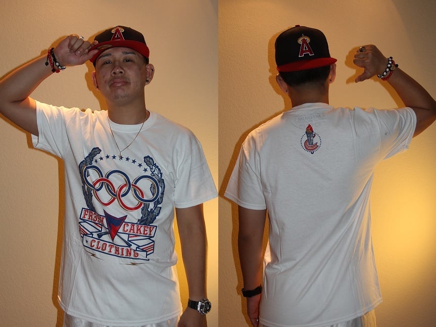 Image of Fr3sh & Cakey "Olympics" Men's T-Shirt in White
