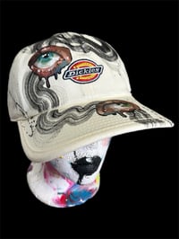 Image 3 of “EYE LID” CUSTOM PAINTED BASEBALL HAT 