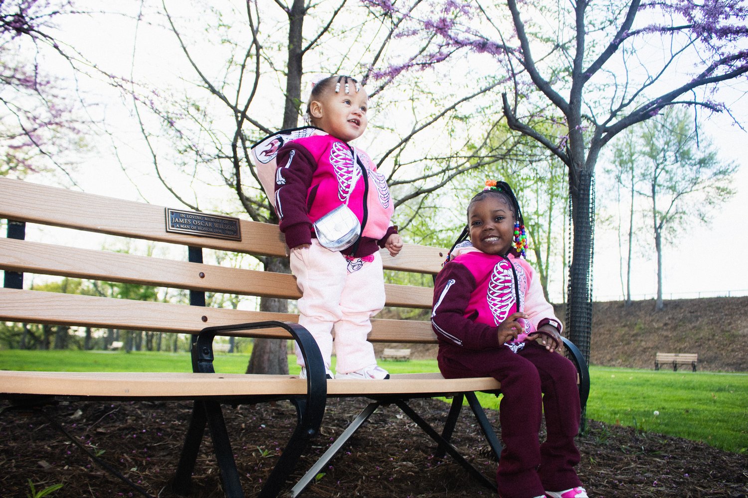 Image of Toddler Triple Pink SkeleSuit