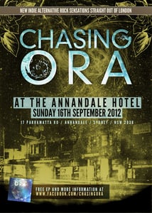Image of Ticket for Chasing ORA @ Annandale Hotel 16/09/12