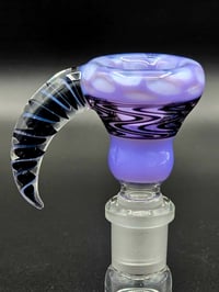 Image 2 of Purple UV Reactive 14mm Slide With Horn 