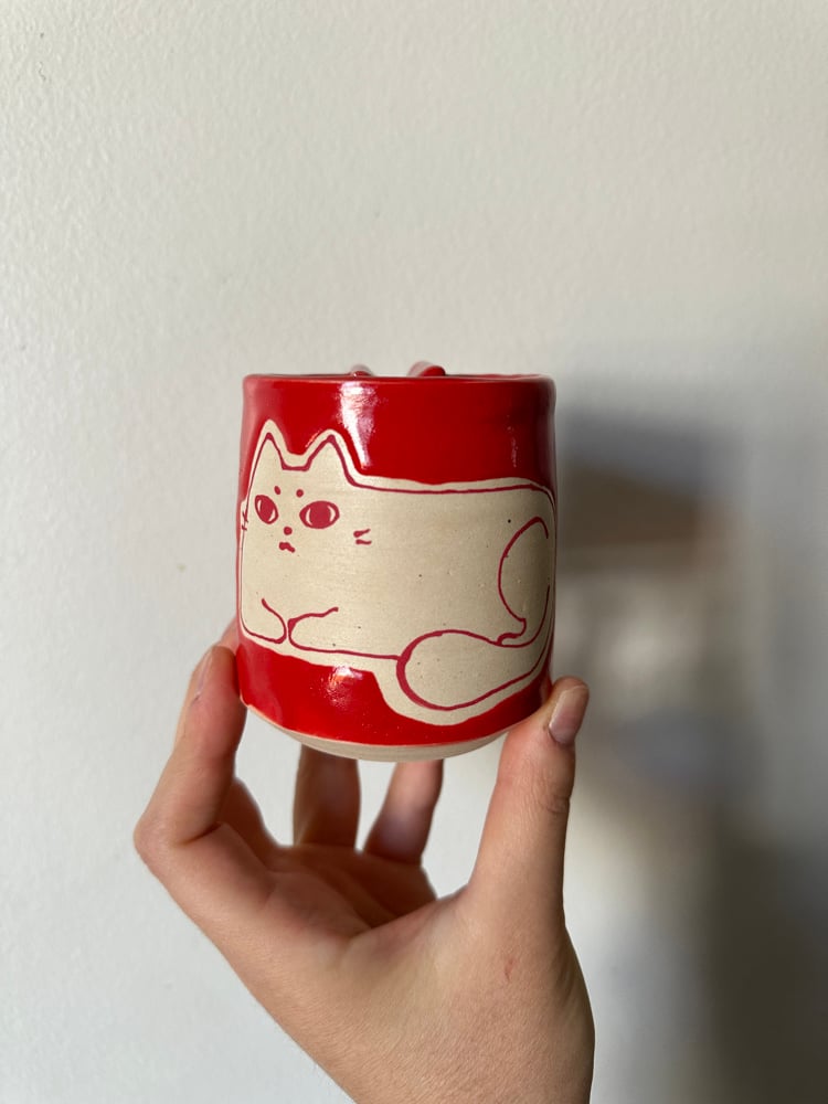 Image of Lucky Cherries Ash Cup (red)