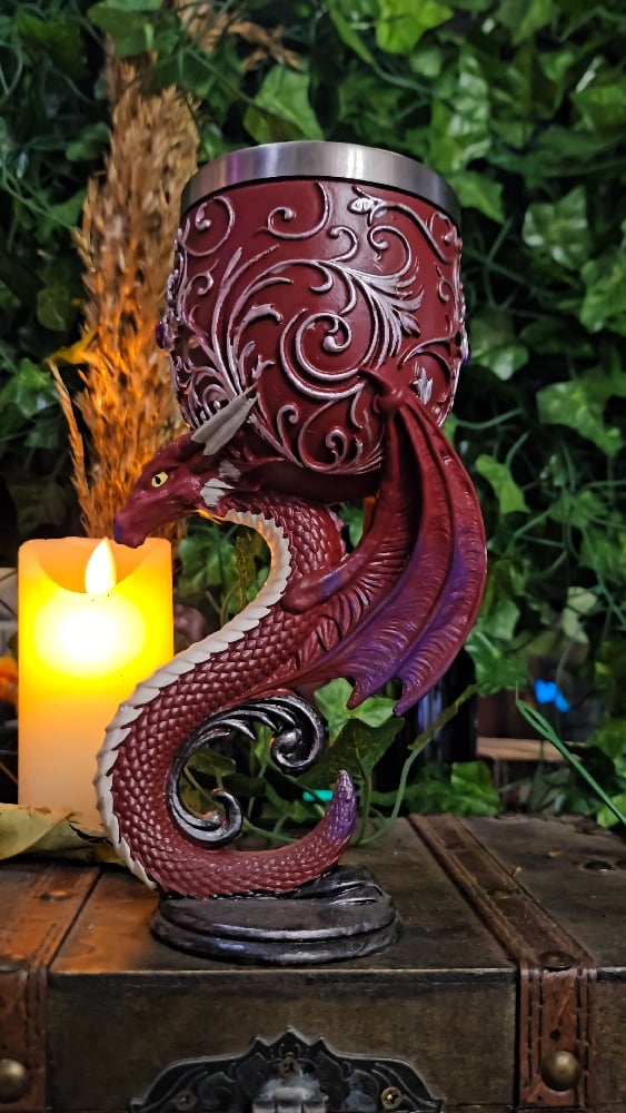 ๐The Armored Kingdom Emberforge Red Draconian Dragon Goblet