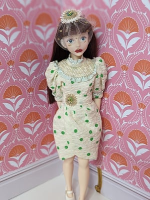 Image of Lounginglinda Diana Set ~ Green Polkadots ~ for Blythe & Cherry