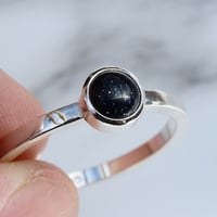Image 1 of Galaxy Sterling Silver Blue Goldstone Ring
