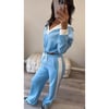 Blue and White Loungwear 