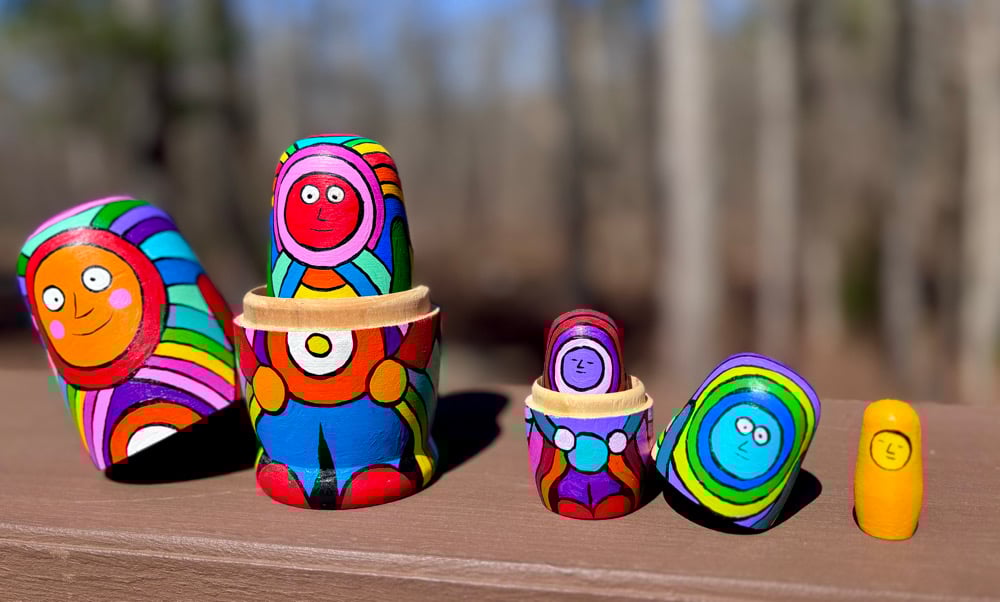 Image of Matryoshka Russian Nesting Dolls Handpainted Yo-Yoists