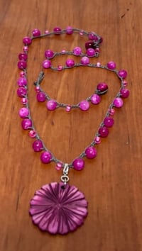 Image 2 of Fushia Pink Tourmaline Necklace