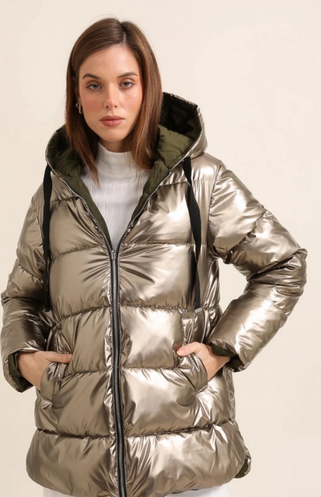 Image of ANORAK METALIZADO REVERSIBLE ORO