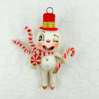 Image 1 of Cheery Snowman with Peppermint and Candy Cane III
