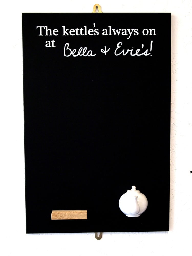 Image of personalised spout hook chalk board