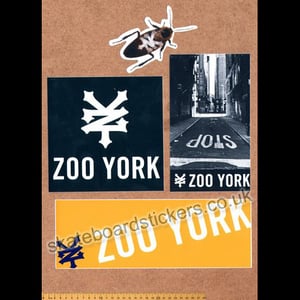 Image of 4 x Zoo York Skateboard Stickers Pack - New skate board stickerbomb BMX car