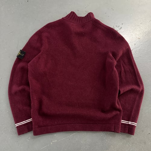 Image of AW 2015 Stone Island 1/4 zip up wool sweatshirt, size medium
